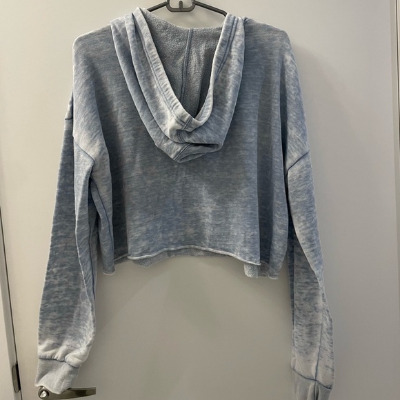 Forever21 Cropped Blue Hoodie - Picture 2 of 3